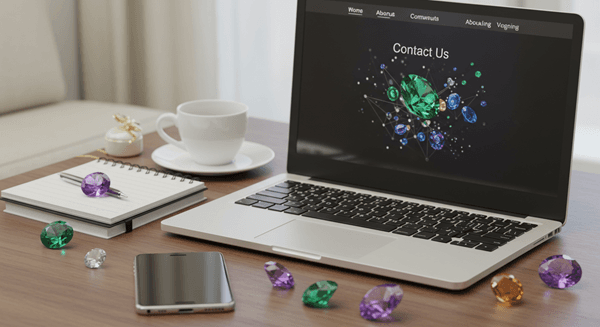 Professional gemologist at work